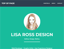Tablet Screenshot of lisarossdesign.com